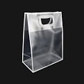 Подарочный пластиковый пакет, 27х21х11 см, Прозрачный (UPK-035712)