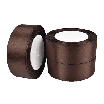 Атласна стрічка, 30 мм, Коричнева темна (LEN-061096)