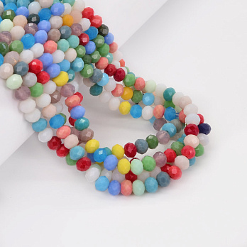 Бусины рондели, 6х5 мм, Микс разноцветный (BUS-052188)