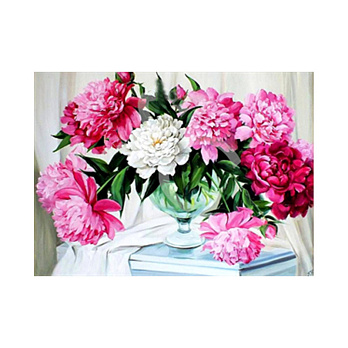 Набір алмазного живопису на підрамнику 30х40 см, Букет півоній (SXM-052410)