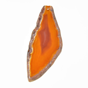 Зріз Агата, Червоно-коричневий, 85х34 мм (POD-020148)