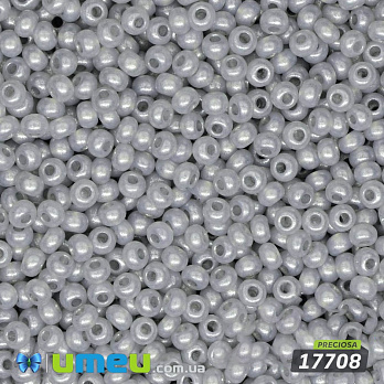 Бісер чеський №511 / 17708, Сірий світлий, Перламутровий, 10/0 (BIS-003842)