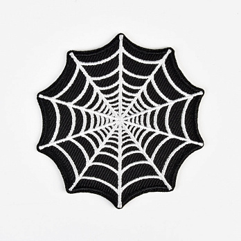 Термоаппликация, Паутина, 7 см, Черно-белая (APL-060122)
