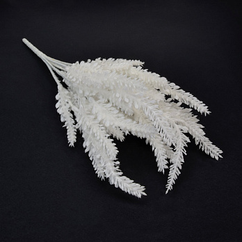 Ветка лаванды с присыпкой, 37 см, Белая (DIF-057783)