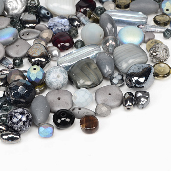 Намистини чеське скло Preciosa 92-Mix-19-Grey (BUS-025568)