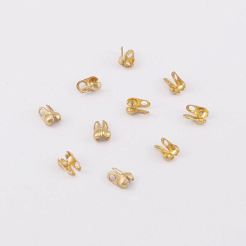 Калоти з нержавіючої сталі, 4х2 мм, Золото (STL-055954)