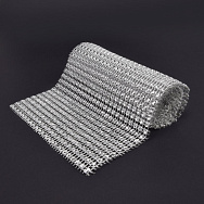 Стразова стрічка (шина), 12х90 см, Срібляста (LEN-060989)
