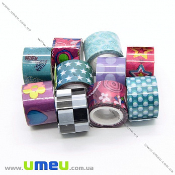 Декоративний скотч, Мікс, 12 мм (DIF-018135)