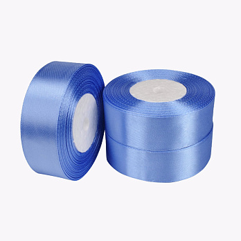 Атласная лента, 25 мм, Синяя (LEN-060310)