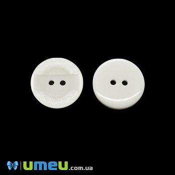 Гудзик пластиковий Круглий, 23 мм, Кремовий (PUG-046403)