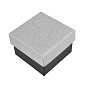 Коробочка Квадратна під колечко, 5х5х3,5 см, Срібляста (UPK-060577)