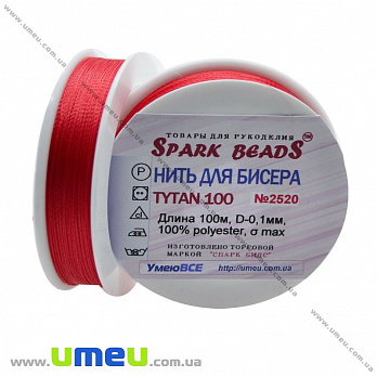 Нить для бисера Титан 100, Алая №2520, 100 м (MUL-010615)