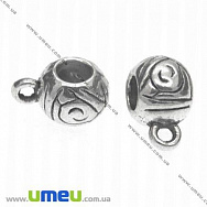 Основа для кулона Бейл, 12х7х8 мм, Античное серебро, 1 шт (OSN-008489)