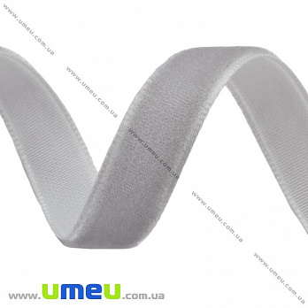Лента бархатная, 7 мм, Серая (LEN-013823)