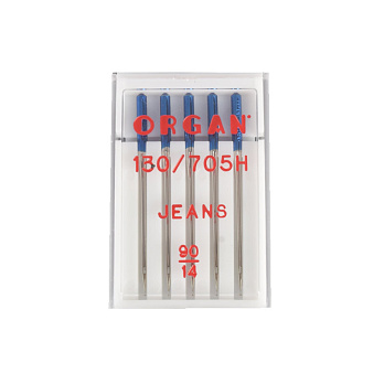 Голки ORGAN JEANS №90/14 для побутових швейних машин, 5 шт (SEW-061854)