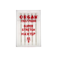 Голки ORGAN SUPER STRETCH №65/9 для побутових швейних машин, 5 шт (SEW-054950)