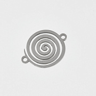Коннектор из нерж. стали Спираль, 18х14 мм, Темное серебро (STL-061416)