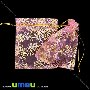 Подарочная упаковка из органзы, 10х12 см, Розовая (UPK-020397)