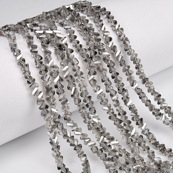 Намистини скляні скол (крихта), 4 мм, Сірі (BUS-060951)