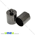 Колпачок металлический, 12х8 мм, Черный, 1 шт (OBN-032339)