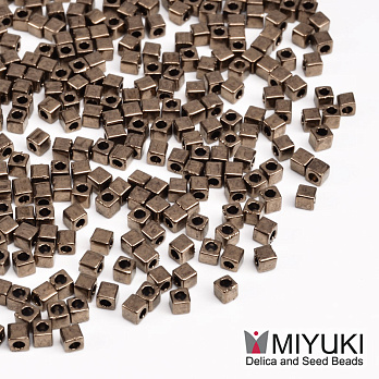 Бисер японский Miyuki Cubes SB18-457, 1,8 мм, Бронзовый, 5 г (BIS-053283)