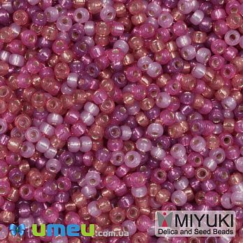 Бісер японський Miyuki круглий RR 11/0 №MIX113, Мікс малиновий (BIS-049823)