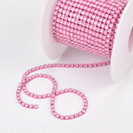 Стразовий ланцюг SS6 - 2,0 мм, Рожевий, Стрази скляні рожеві опал (ZEP-061030)