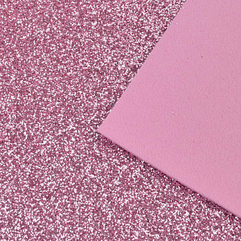 Фоамиран глиттерный, 2 мм, Розовый, 20х30 см (FOM-052660)