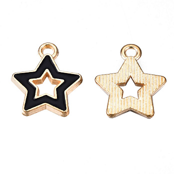 Підвіска метал. Зірка чорна, 16х14 мм, Золото (POD-053717)
