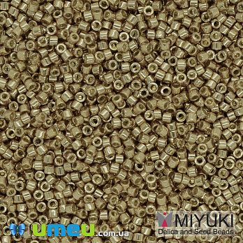 Бисер японский Miyuki Delica 11/0 DB1834, Duracoat Galvanized, Золотистый (BIS-040561)