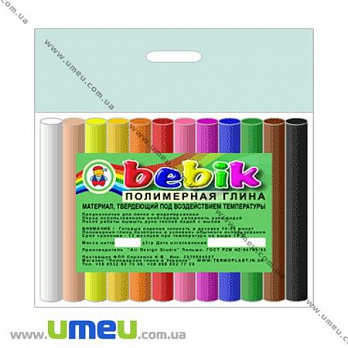 Полимерная глина, 12 цветов (GLN-001156)