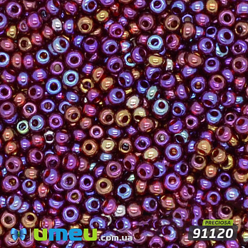 Бісер чеський №778 / 91120, Бордо, Прозорий райдужний, 10/0 (BIS-005405)