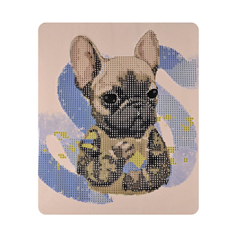Набір алмазного живопису на картоні 25х21 см, Бойовий песик (SXM-056414)
