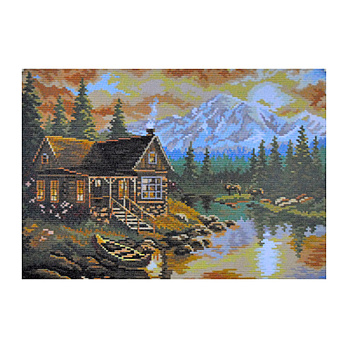 Набор для вышивания нитками, Горный домик, 43х30 см (SXM-061206)