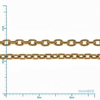 Цепь из нержавеющей стали, 2 мм, Золото (ZEP-058391)