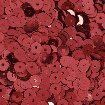Пайетки Китай круглые, 5 мм, Красные, 5 г (PAI-052269)