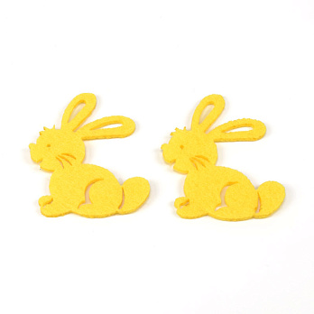 Декоративний виріб із фетру Кролик, 5х4 см, Жовтий (FLT-057288)