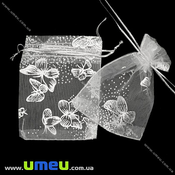 Подарочная упаковка из органзы, 7х9 см, Белая, 1 шт (UPK-003019)