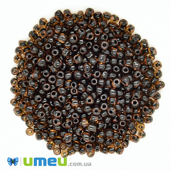 Бісер китайський великий, 6/0, Коричневий хамелеон, 4 мм (BIS-037733)