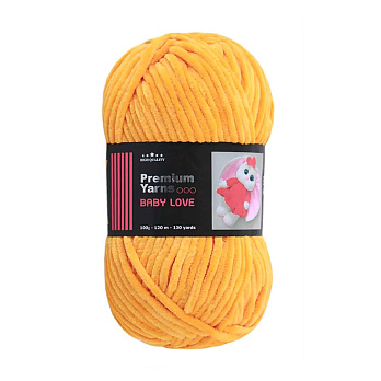 Пряжа Premium Yarn Baby Love 100 г, 120 м, Оранжевая 368, 1 моток (YAR-056008)