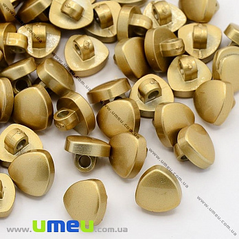 Гудзик пластиковий на ніжці Трикутна, 11 мм, Золотистий (PUG-012903)
