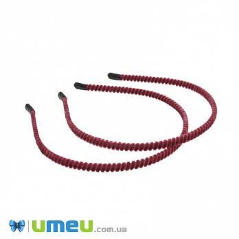 Обруч велюровий, 6 мм, Бордовий (OSN-041253)