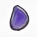 Срез Агата без отверстия, Фиолетовый, 69х46 мм (POD-020215)