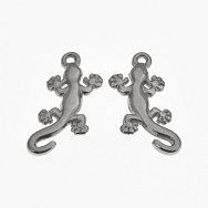 Підвіска з нерж. сталі Гекон, 27х12 мм, Темне срібло (STL-059172)