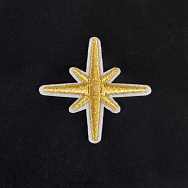 Термоаплікація Зірка, 5 см, Золотиста (APL-060036)