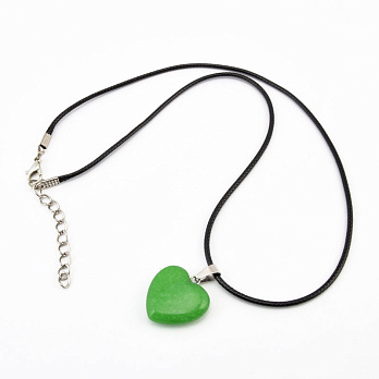 Підвіска на шнурку, Натур. камінь Нефрит малайзійський (POD-058252)