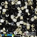 Бисер японский Miyuki Delica 8/0 DBLmix08, Черно-белый (BIS-045888)