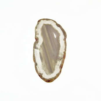 Зріз Агата без отвору, Сірий, 63х30 мм (POD-032990)