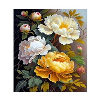 Набір алмазного живопису на підрамнику 50х40 см, Танго півоній (SXM-056377)