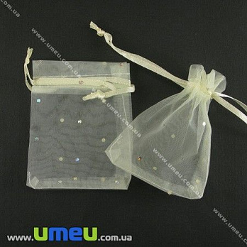 Подарочная упаковка из органзы, 7х9 см, Кремовая, 1 шт (UPK-001091)